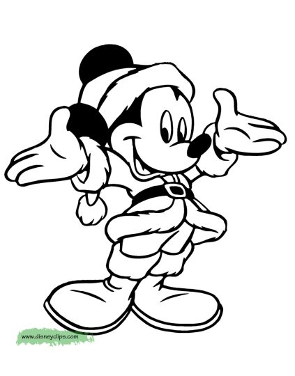 Minnie mouse Christmas coloring pages part 8